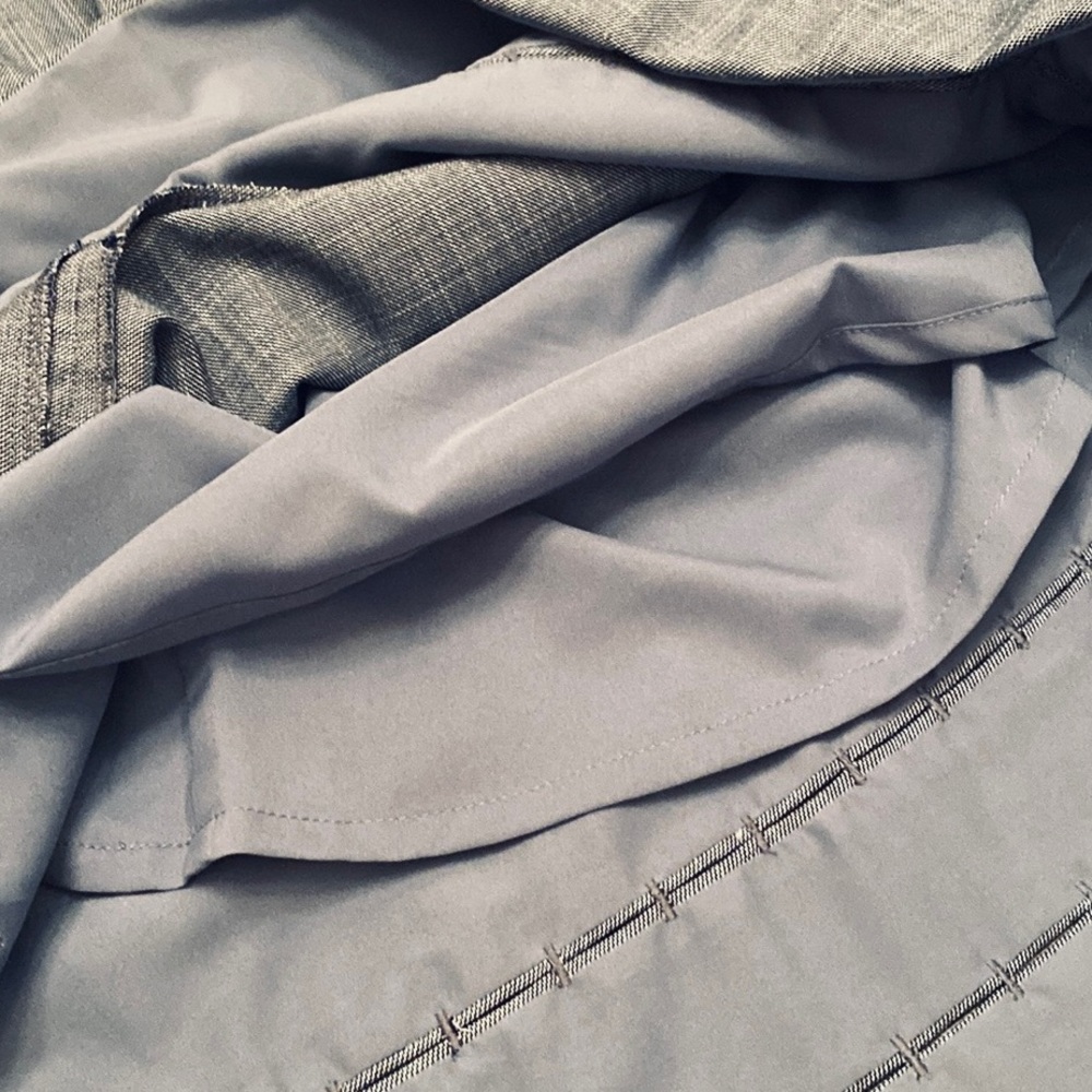Banana Republic Blue Chambray 8 Coastal Grandma Preppy Ruffle Silhouette Dress - Picture 9 of 12